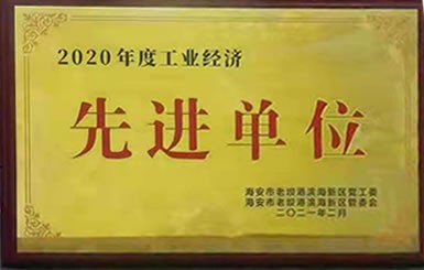 熱烈祝賀我公司獲得2020年“工業(yè)經(jīng)濟(jì)先進(jìn)單位”稱(chēng)號(hào)